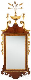 Federal mahogany and giltwood mirror, ca. 1800