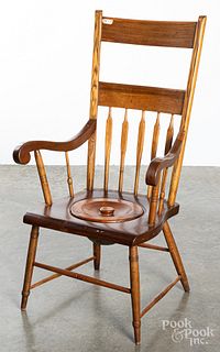 Arrowback potty armchair, 19th c.
