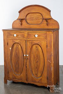 Painted pine and poplar jelly cupboard, 19th c.