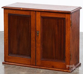 Pine table top cabinet, 19th c.