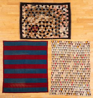 Three youth quilts, late 19th c.