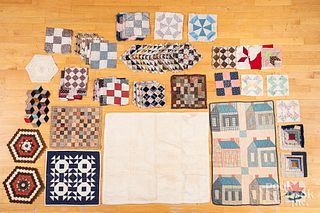 Doll and crib quilt, quilt patches, etc.