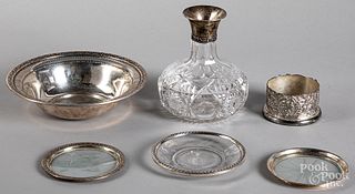 Sterling silver, plate and silver mounted wares.