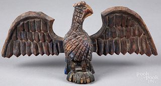 Carved and painted Schimmel style eagle