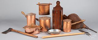 Group of items, to include woodenware, etc