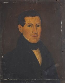 Oil on Panel Portrait of a Gentleman, early 19th Century