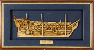 Shadowbox Framed Diorama of the, "100 Gun Ship Victory"
