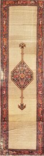 Antique Hand Knotted Camel Hair Oriental Carpet Runner