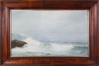 Neil Reed Mitchill Gouache on Paper "Crashing Waves"