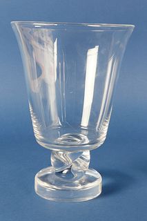 Signed Steuben Clear Crystal Oversized Vase