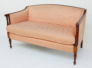 Federal Style Upholstered Settee