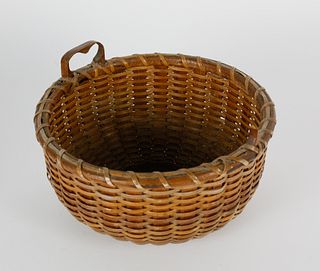 Antique Nantucket Open Round Basket