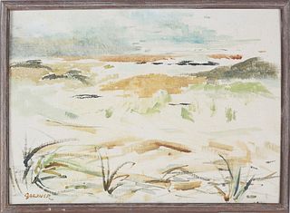 Pat Gardner Oil on Artist Board, "Dune Landscape"