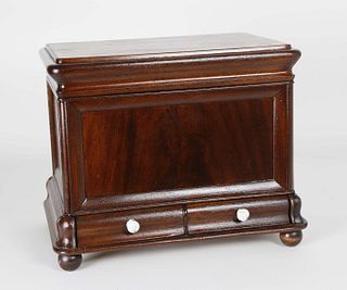 American Empire Lady’s Mahogany Dressing Box, 19th Century