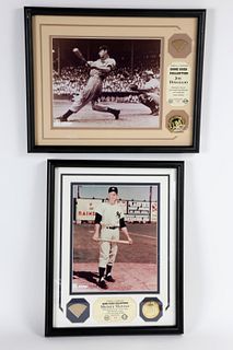 Joe DiMaggio and Mickey Mantle Game Used Collection Bat Souvenir