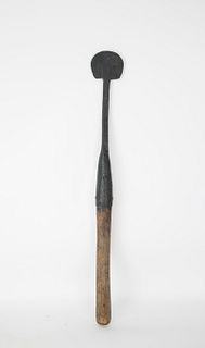 Wrought Iron Blubber Spade with Wood Handle, 19th Century