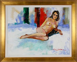 Kerry Hallam Acrylic on Canvas "Female Nude"