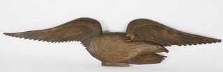 19th Century Carved Wooden Spread Winged Eagle