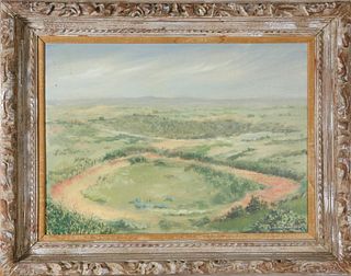 Loring Hayden (Nantucket 1921 - 2006) Oil on Canvas "Nantucket Landscape"