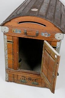Pen Craig Kennels Wooden Dome Top Dog Carrier, Turn of the Century