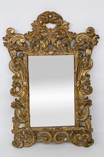 Carved & Gilt Italian Rococo Mirror, circa 1900