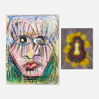 Dan Basen, Untitled and Triangle Face (two works)