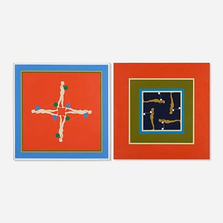 Ernest Trova, Study/Falling Man and Untitled (Falling Man) (two works)