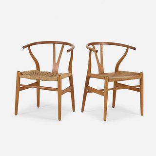 Hans J. Wegner, Wishbone chairs model CH24, pair