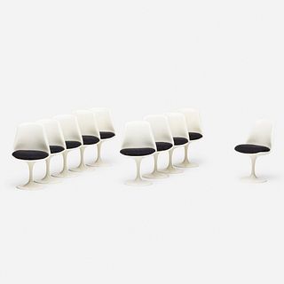 After Eero Saarinen, miniature Tulip-style chairs,collection of ten