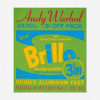 Andy Warhol, Brillo exhibition poster for the Pasadena Art Museum