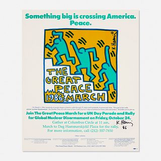 Keith Haring, The Great Peace March poster