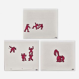 After Keith Haring, Sesame Street Breakdancers Animation Cels