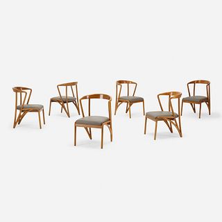 After Bertha Schaefer, dining chairs, set of six