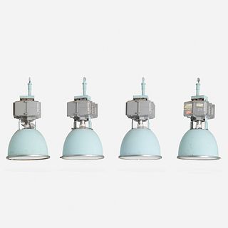 Hubbell Lighting, pendant lights from the Superbay Series, set of four