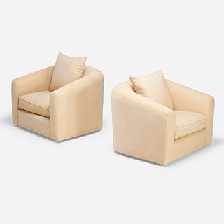 Brueton, lounge chairs, pair