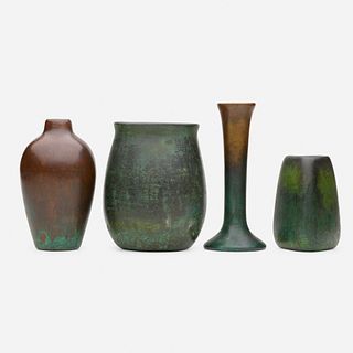 Clewell Pottery, vases, set of four