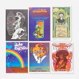 Family Dog Productions, psychedelic concert posters, collection of six