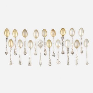 George W. Shiebler & Co., demitasse spoons, collection of eighteen