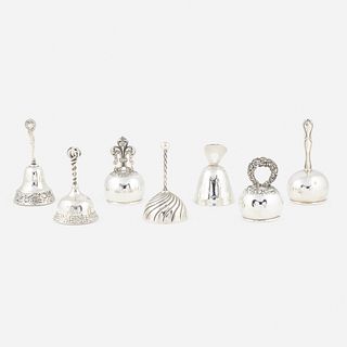 George W. Shiebler & Co., dinner bells, collection of seven