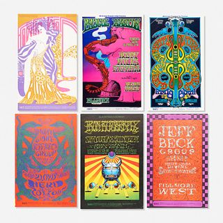 Bill Graham, concert posters, collection of six