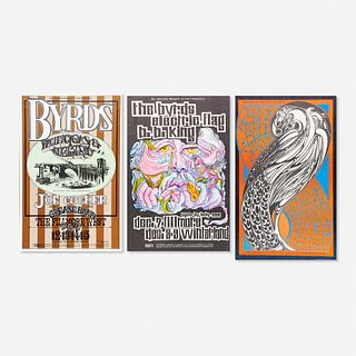 Bill Graham, The Byrds concert posters, collection of three