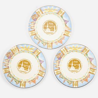 Charles Murphy for Homer Laughlin Company, Golden Gate International Exposition souvenir plates, set of three