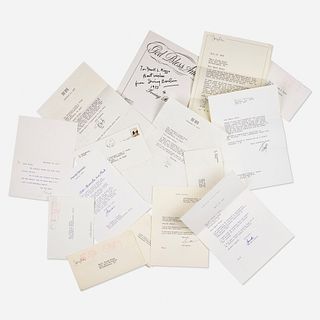 signed letters and autographs, collection of nine