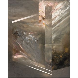 GUSTAVO ARIAS MURUETA, La huida de Venus, Signed and dated 86, Oil on canvas, 48.8 x 39.3" (124 x 100 cm)
