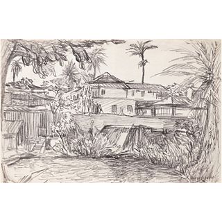 ALFREDO ZALCE, Untitled, Signed, Charcoal on paper, 9 x 12.9" (23 x 33 cm), Certificate