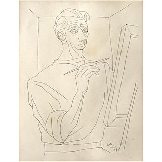 CARLOS OROZCO ROMERO, Sketch for self-portrait, Unsigned, Dated 1949 