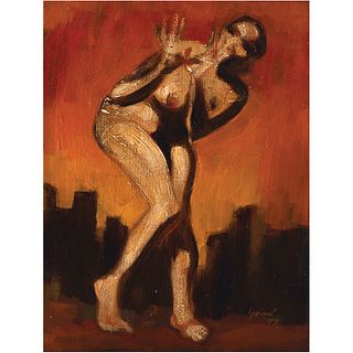 LUCIANO SPANÓ, Elena de Troya, Signed and dated 17, Oil on canvas, 15.7 x 11.8" (40 x 30 cm), Certificate