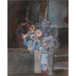 JOY LAVILLE, Untitled, Signed, Pastels on paper, 19.6 x 15.9" (50 x 40.5 cm)