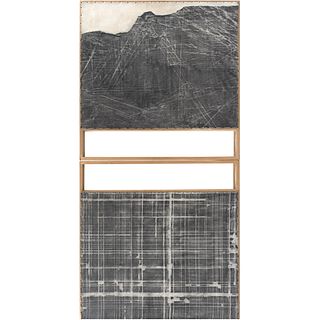 PERLA KRAUZE, Tecali imprints #15 & #16, Signed and dated 2017 on back, Oil and graphite pencil/canvas, diptych, 78.7 x 39.3" (200x100 cm), Pieces:2