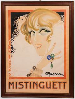 Charles Gesmar Mistinguett Large Lithograph Poster